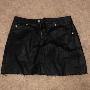 faux leather skirt